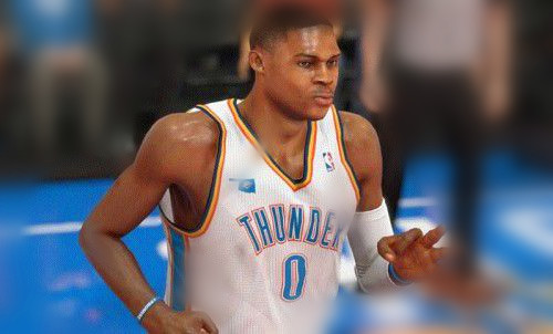 nba2K14次时代威斯布鲁克面补 绿色版