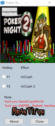 怪诞扑克夜2无限金钱修改器 v1.0 MrAntiFun版