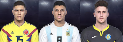 实况足球2018最新国外大神Fede制作的三位球员面部补丁 绿色版