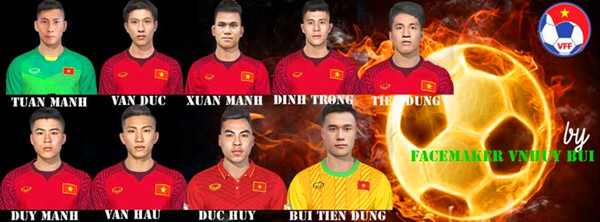 实况足球2018最新越南队球员脸型包补丁 绿色版