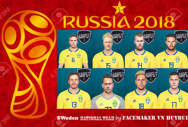 实况足球2018最新世界杯瑞典队脸型包补丁 绿色版