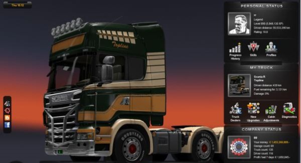 欧洲卡车模拟2完美存档 v1.0 绿色免费版