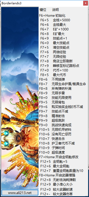 无主之地3三十七项修改器 v1.0 peizhaochen版