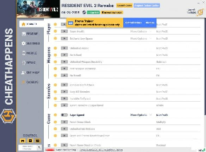 生化危机2：重制版二十三项修改器 v2019.04.24 CHEATHAPPENS版