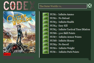 天外世界十一项修改器 v1.2.0.418 CODEX版