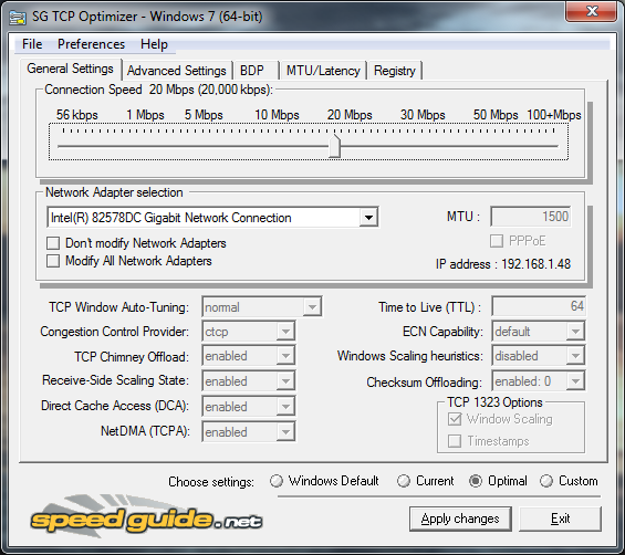 tcpoptimizer网络优化器v4100中文绿色版