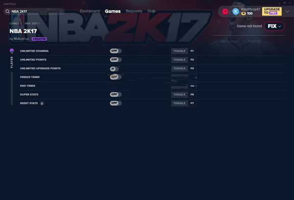NBA2K17七项修改器 v2020.02.18 MrAntiFun版