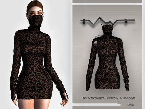 模拟人生4带面罩的女性连衣裙MOD下载 第1张图片