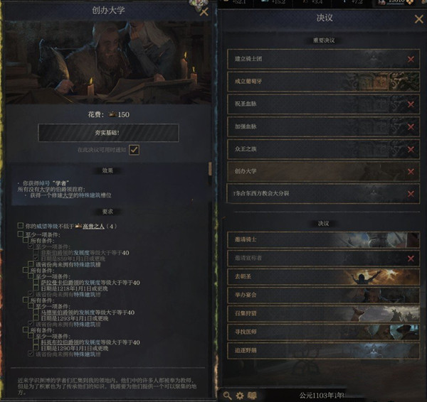 十字军之王3时间解锁大学MOD 绿色免费版