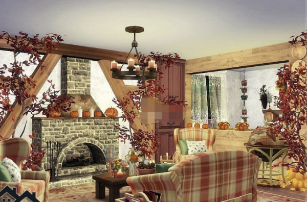 模拟人生4秋季乡村客厅mod 第1张图片