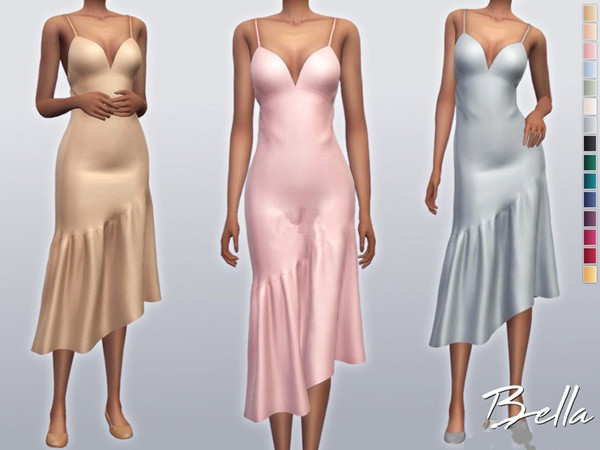 模拟人生4女性吊带褶皱花边连衣裙MOD v1.0 Sifix版