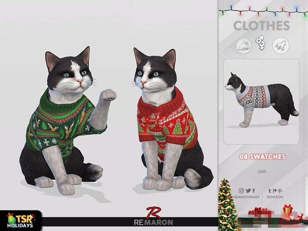 模拟人生4猫咪可爱毛衣MOD v1.0 remaron版