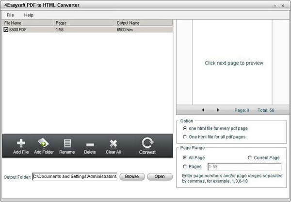 4Easysoft PDF to HTML Converter官方版