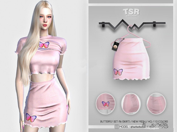 模拟人生4粉色蝴蝶短裙MOD v1.0 busraTr版