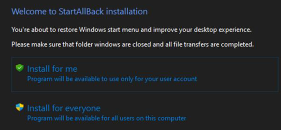 instal the new for ios StartAllBack 3.6.8