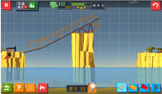 桥梁建造模拟通关攻略15