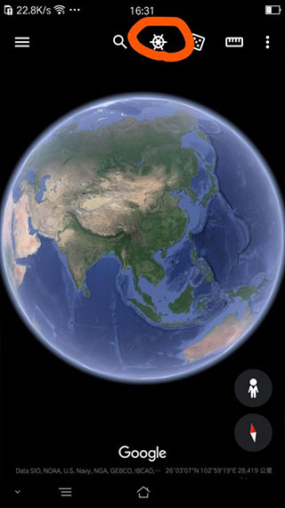 谷歌地球查看地球夜景2