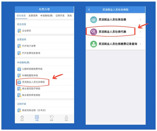 楚税通怎么代缴社保2