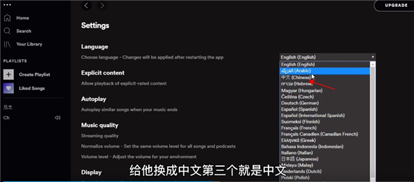 spotify怎么设置中文？2