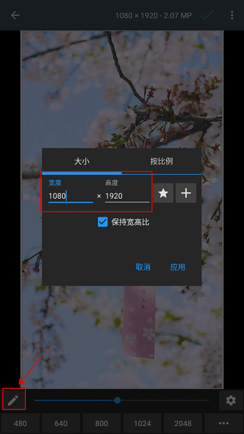 照片编辑器正版app怎么修改图片大小？4