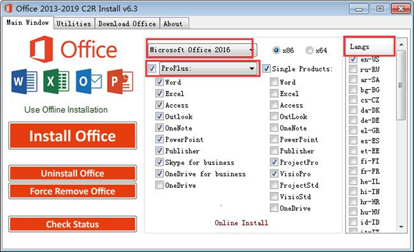 Office 2013-2024 C2R Install漢化版 第1張圖片