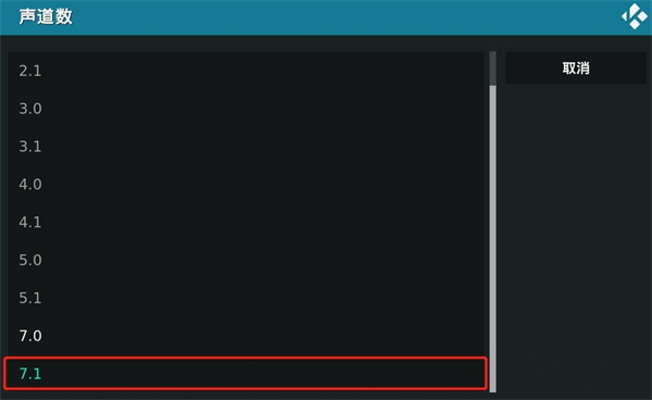 kodi播放器TV官方最新版怎么设置音频声道数截图2