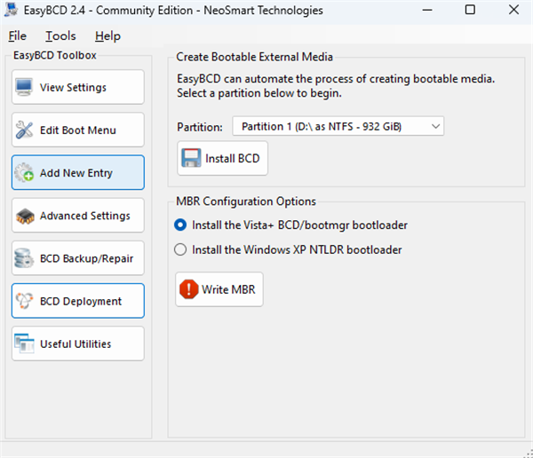EasyBCD绿色版下载 第4张图片