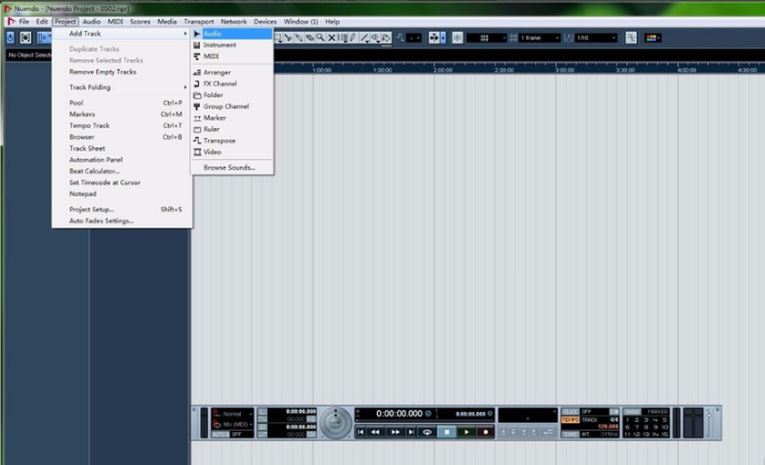 Nuendo如何新建轨道？2