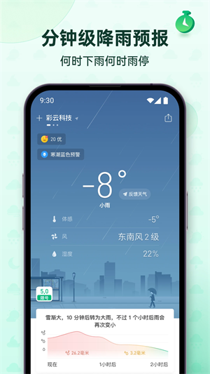 彩云天气几点几分下雨最新版截图