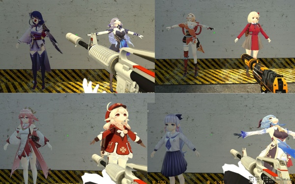 CS起源二次元人物模型MOD皮肤包下载 第1张图片