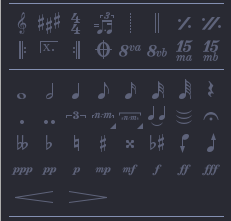 六线谱上的符号1