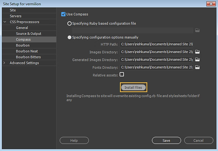 使用指南针框架1