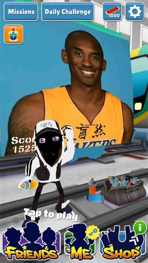 地铁跑酷致敬科比牢大版本下载 第2张图片