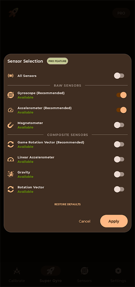 Super Gyro陀螺仪超频app下载 第5张图片