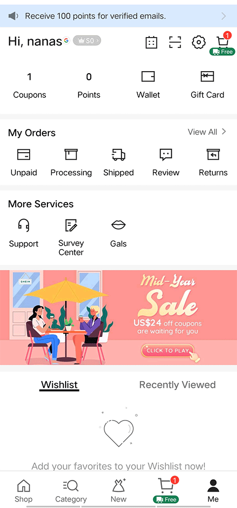 Shein app中文版 第1张图片