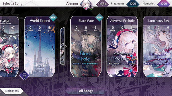 arcaea免登录全人物全曲包版 第4张图片